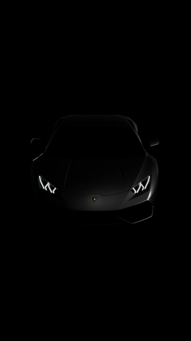かっこいい黒のスポーツカーの750 x 1334 / スマホ壁紙
