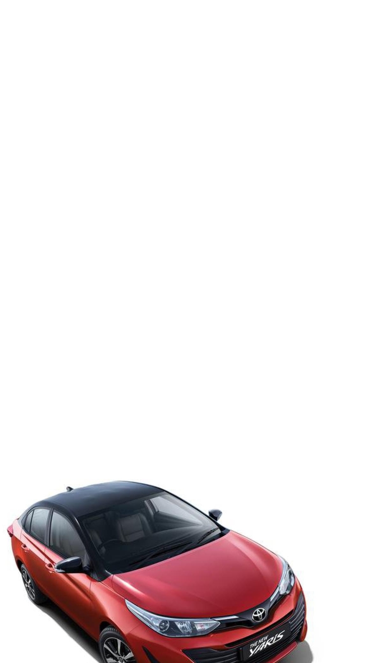 トヨタ ヤリス 赤の750 x 1334 / スマホ壁紙