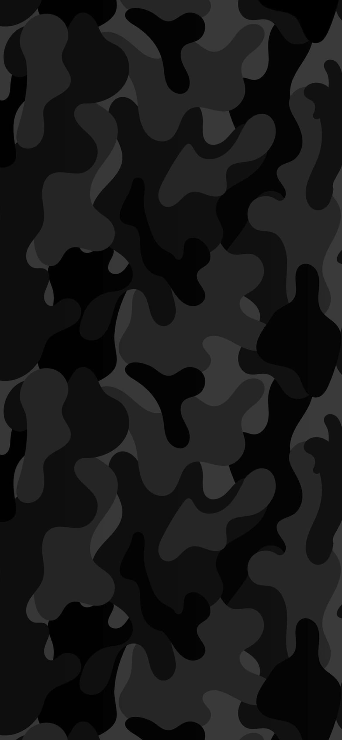 黒と灰色の迷彩柄の1170 x 2532 / スマホ壁紙