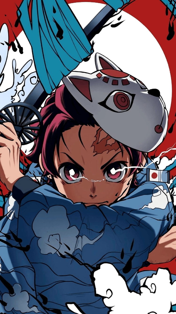 鬼滅の刃 主人公 竈門炭治郎の750 x 1334 / スマホ壁紙