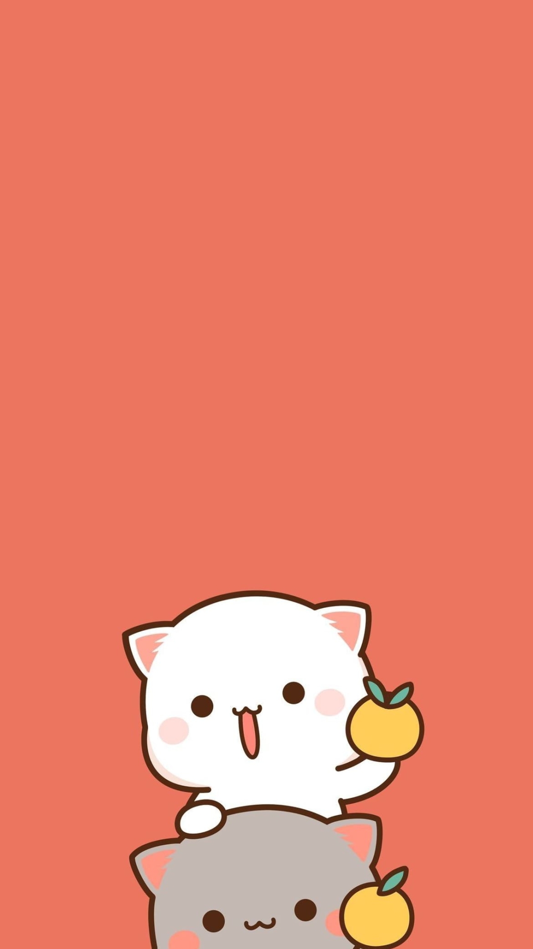ももねこちゃんとごまくんの1080 x 1920 / スマホ壁紙