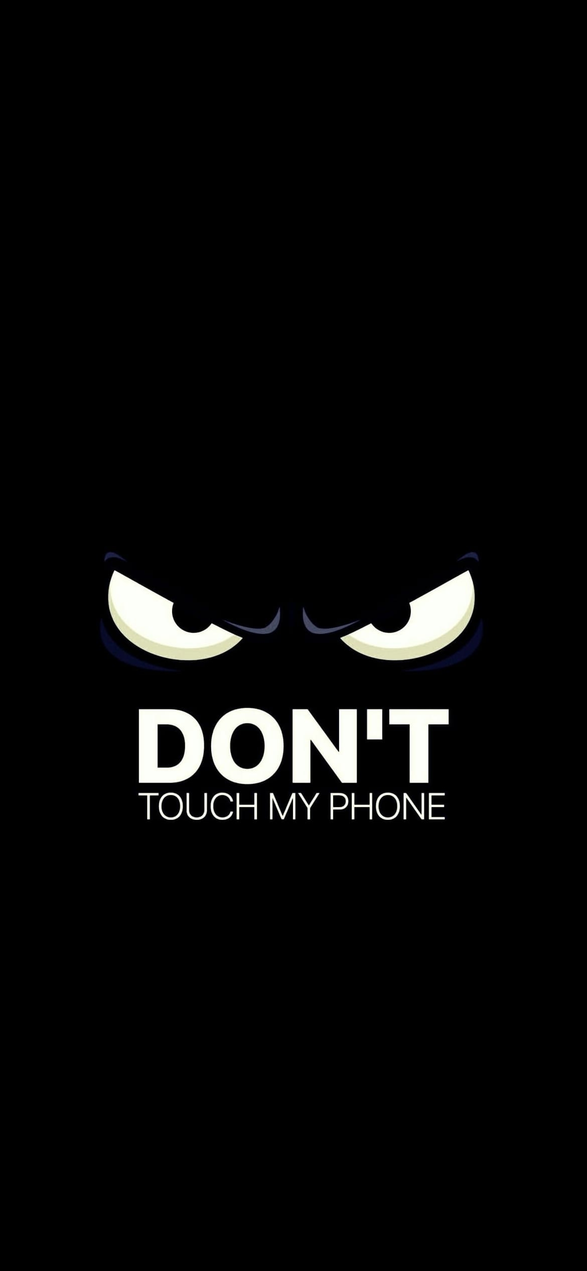 スマホに触るな / Dont touch my phone 黒の1170 x 2532 / スマホ壁紙