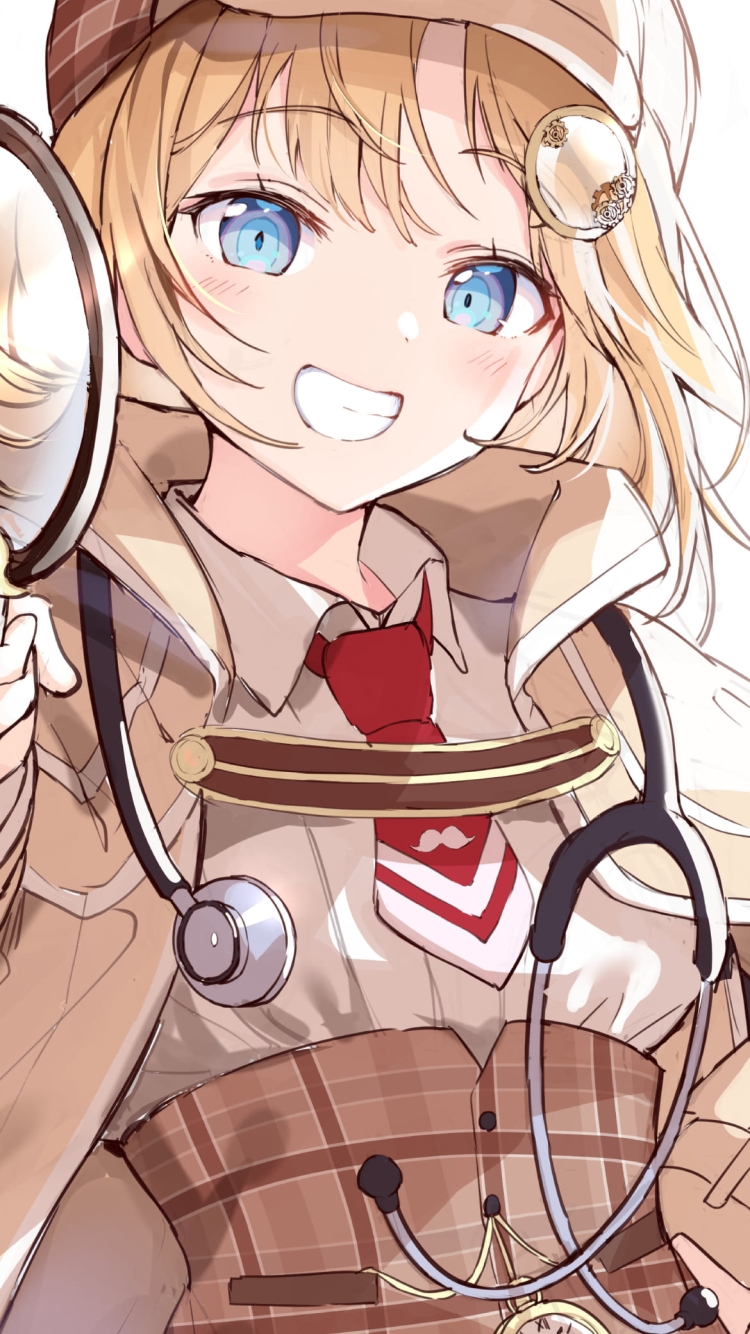 笑顔のワトソン・アメリア / バーチャルYouTuber / ホロライブの750 x 1334 / スマホ壁紙