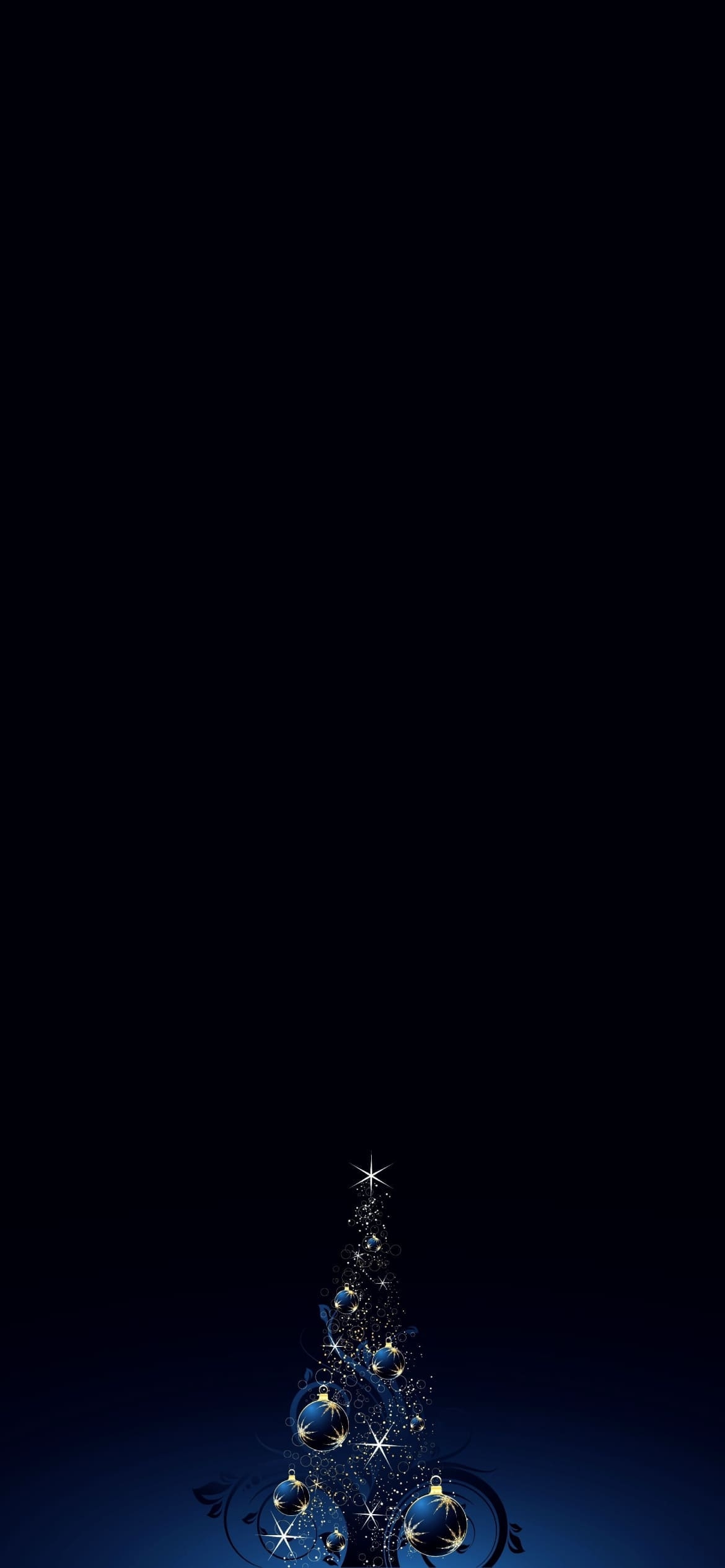 青いクリスマス / クリスマスツリー / Blue Christmasの1170 x 2532 / スマホ壁紙