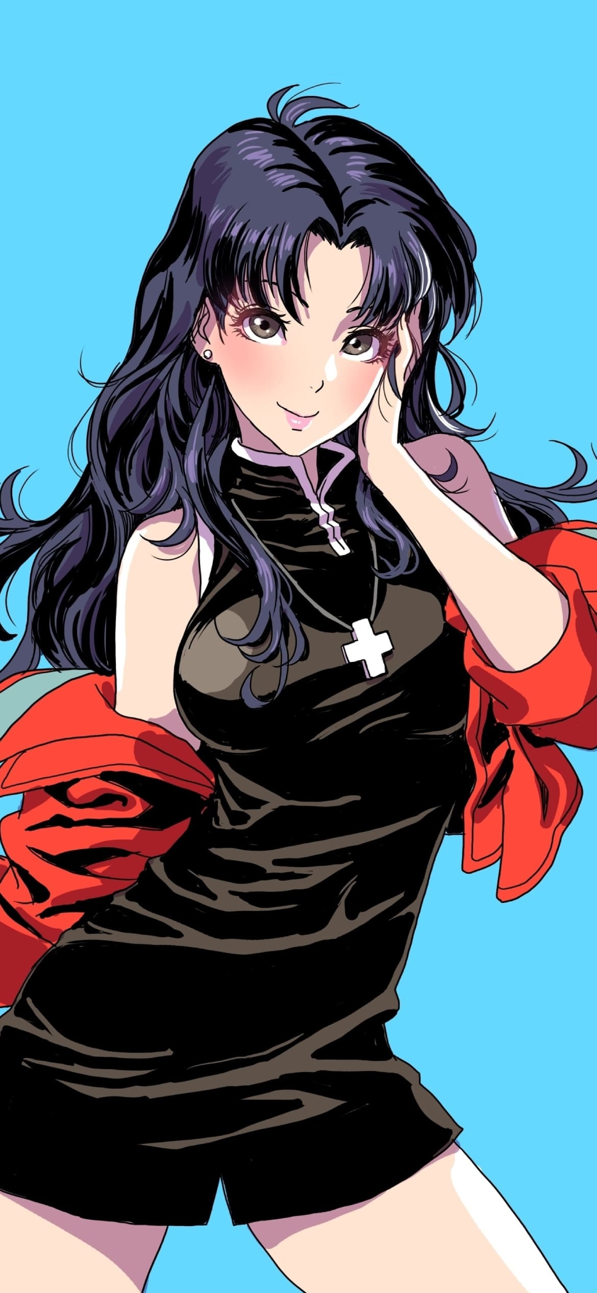 エヴァンゲリオン 葛城ミサトの1170 x 2532 / スマホ壁紙