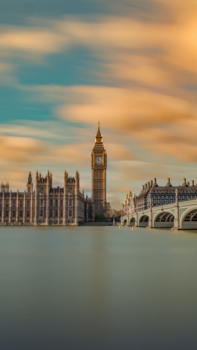 綺麗なロンドンの風景・ビッグベンの750 x 1334 / スマホ壁紙