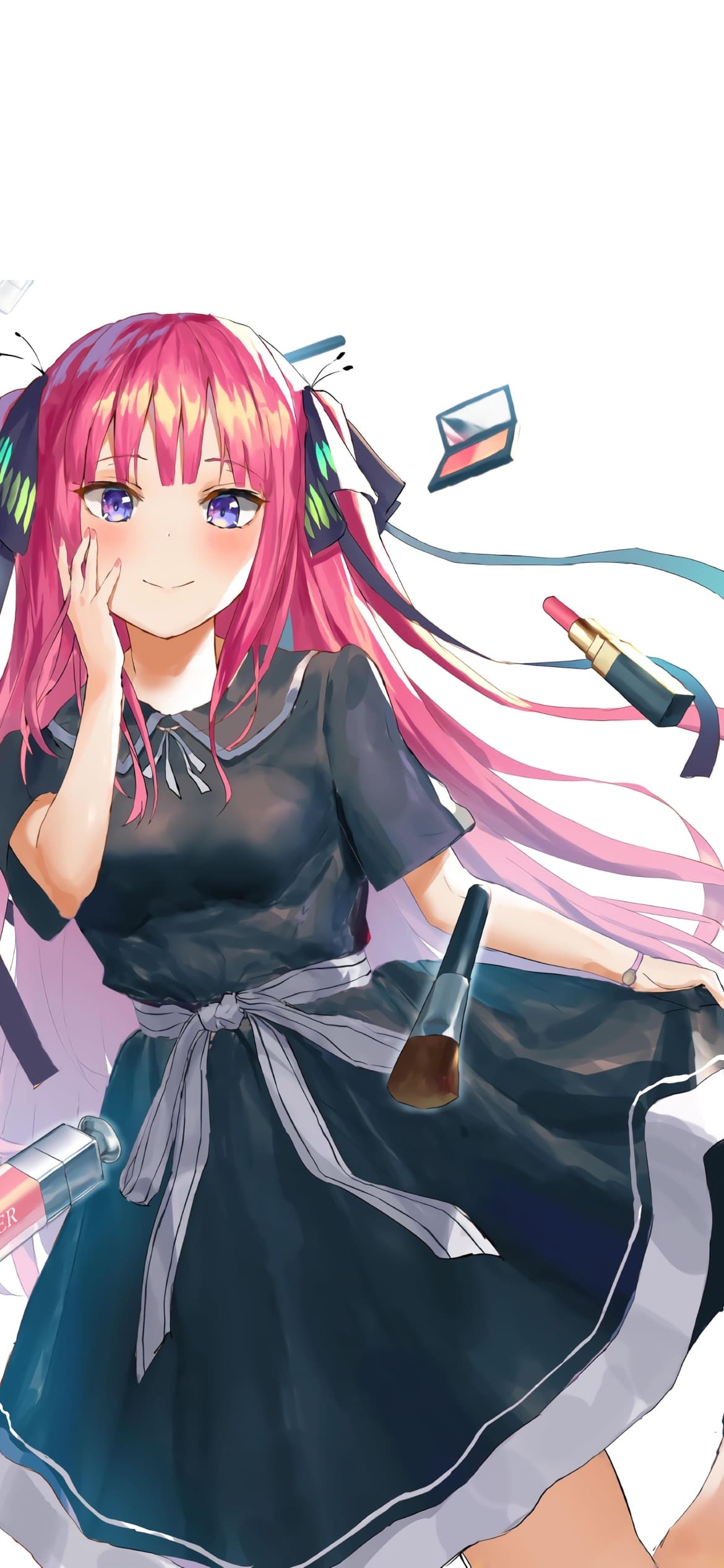 かわいい中野二乃 / 五等分の花嫁 / ファンアートの1170 x 2532 / スマホ壁紙