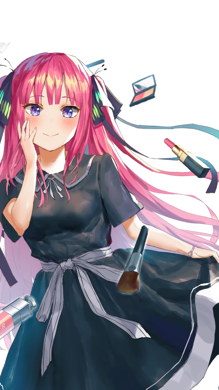 かわいい中野二乃 / 五等分の花嫁 / ファンアートの750 x 1334 / スマホ壁紙