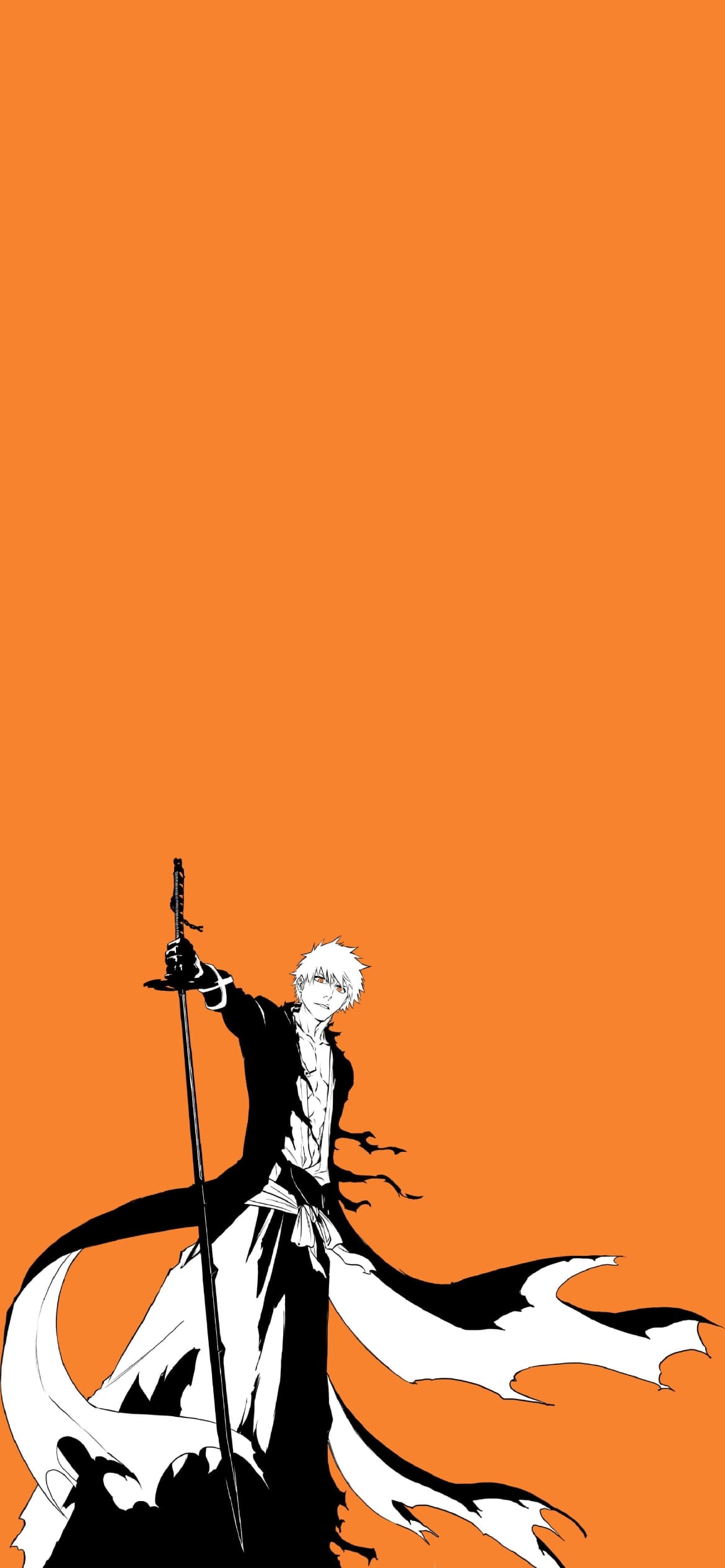 黒崎一護 / BLEACH / オレンジ / ファンアートの1170 x 2532 / スマホ壁紙