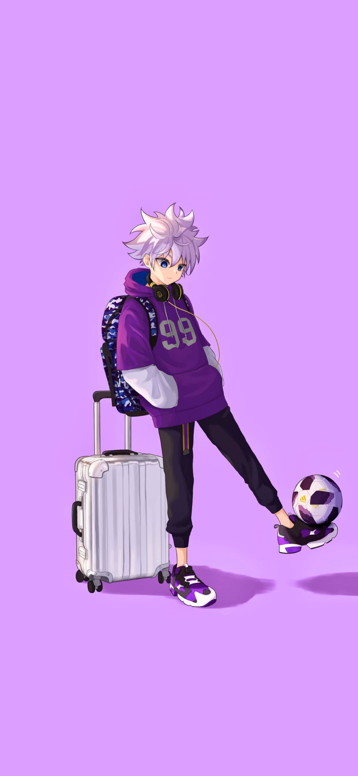 リフティングするキルア / HUNTER×HUNTERの1170 x 2532 / スマホ壁紙