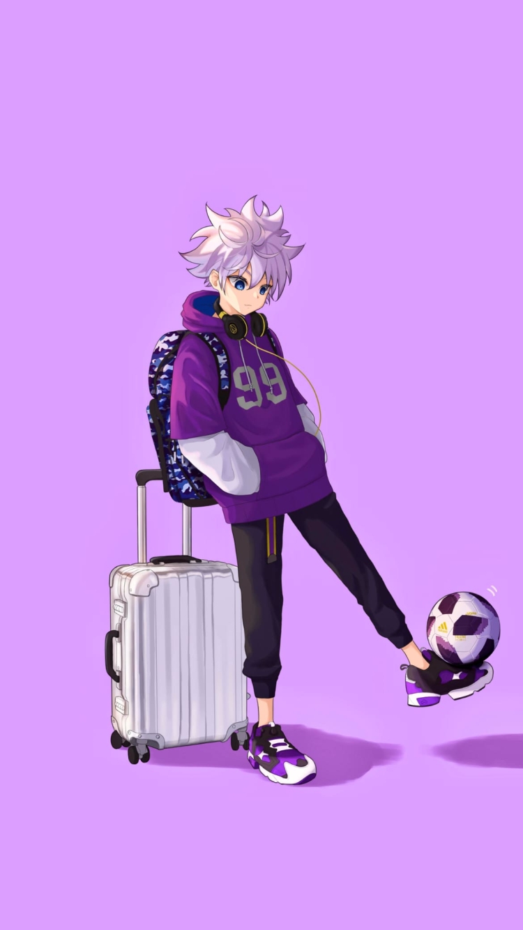 リフティングするキルア / HUNTER×HUNTERの750 x 1334 / スマホ壁紙