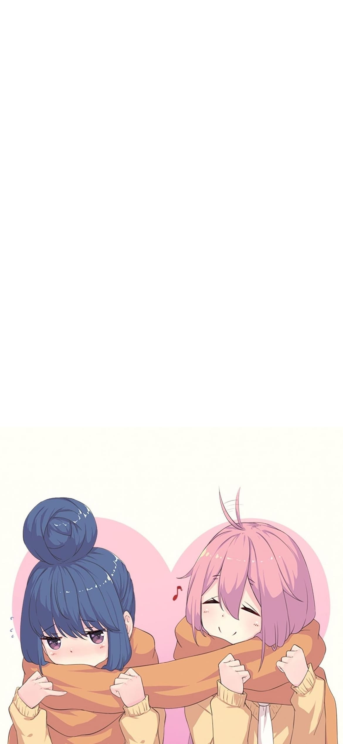 ゆるキャン△ / かわいい / 各務原 なでしこ / 志摩リン / マフラーの1170 x 2532 / スマホ壁紙