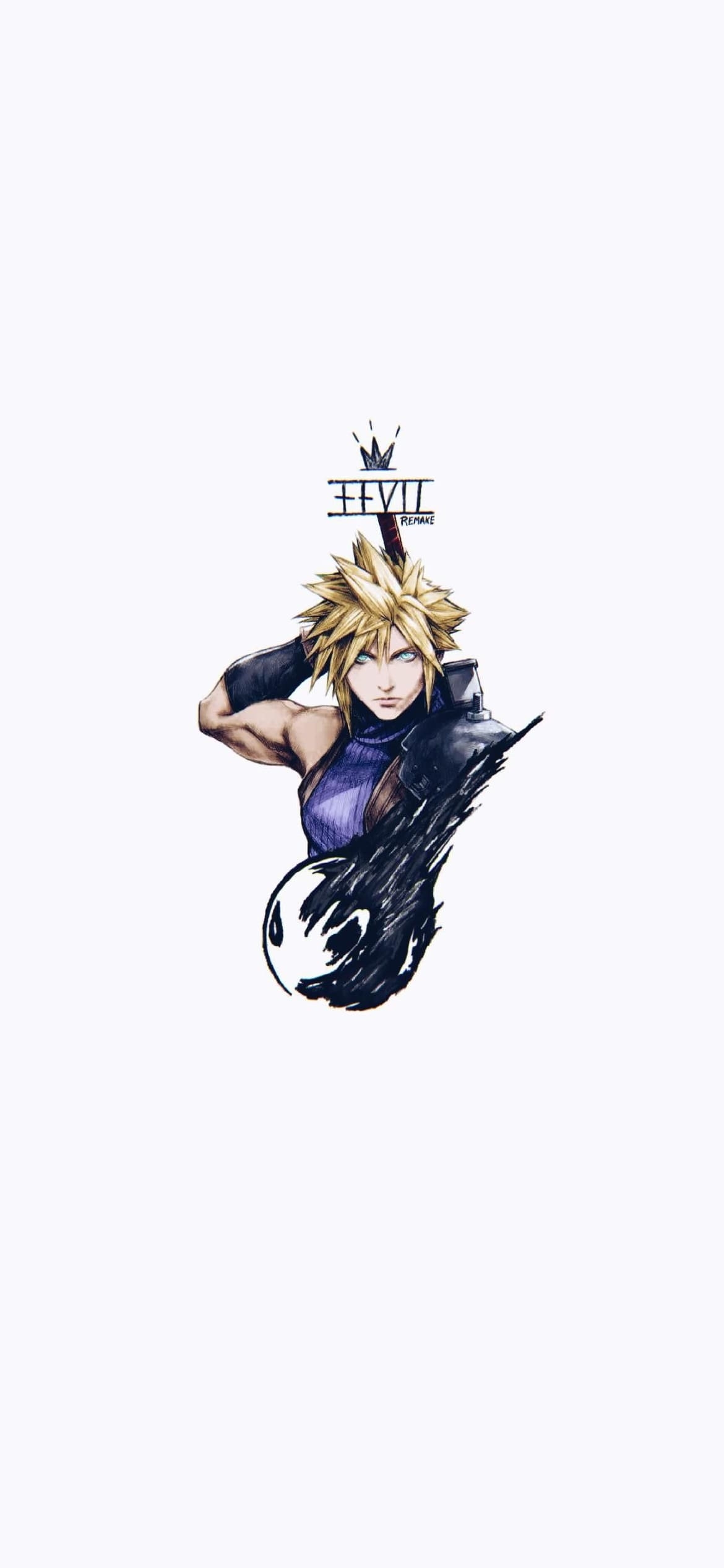ファイナルファンタジーVII リメイク / クラウド・ストライフ / FF7 Remakeの1170 x 2532 / スマホ壁紙