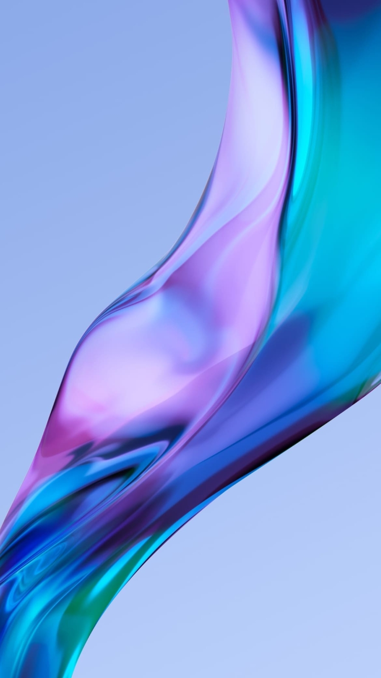 青と紫の液状の背景の750 x 1334 / スマホ壁紙