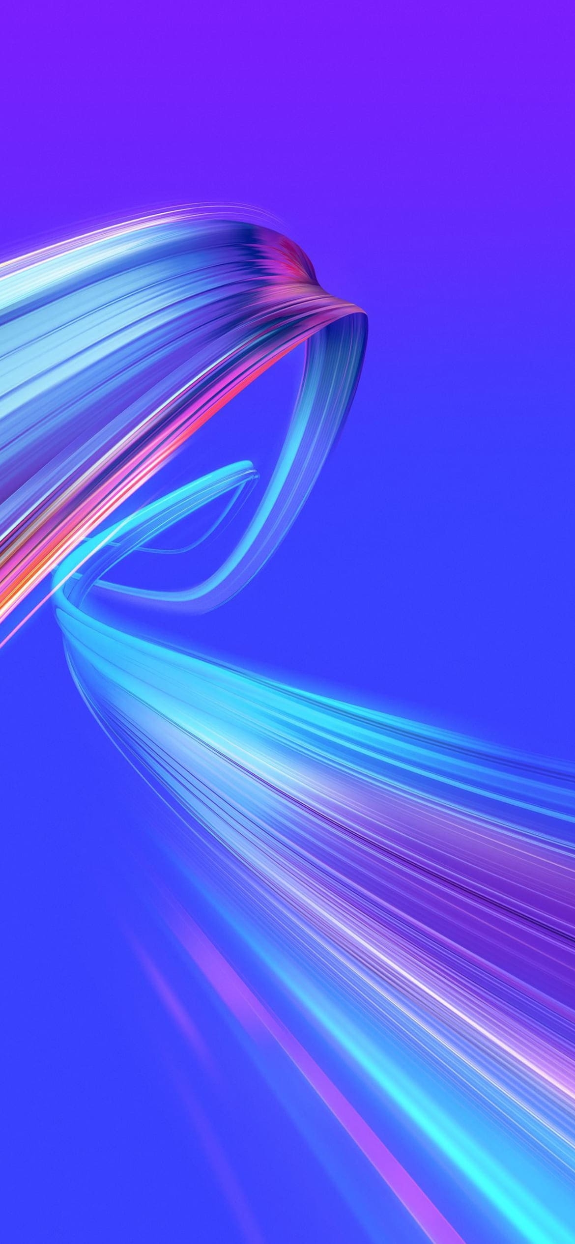 綺麗な青・紫の帯・ラインの1170 x 2532 / スマホ壁紙