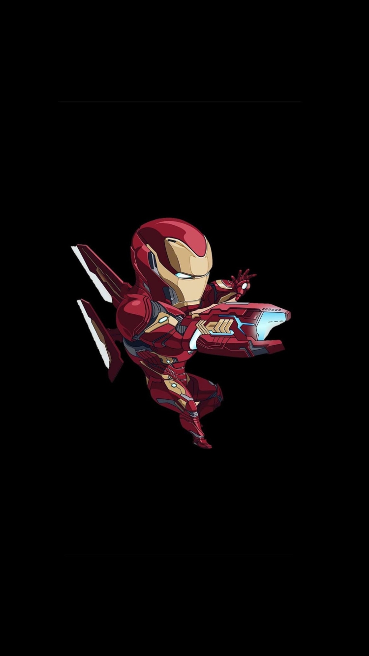 かわいいアイアンマン / cute iron manの750 x 1334 / スマホ壁紙