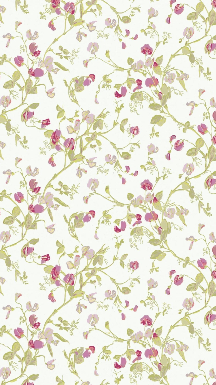 スイートピー イラスト 花の750 x 1334 / スマホ壁紙