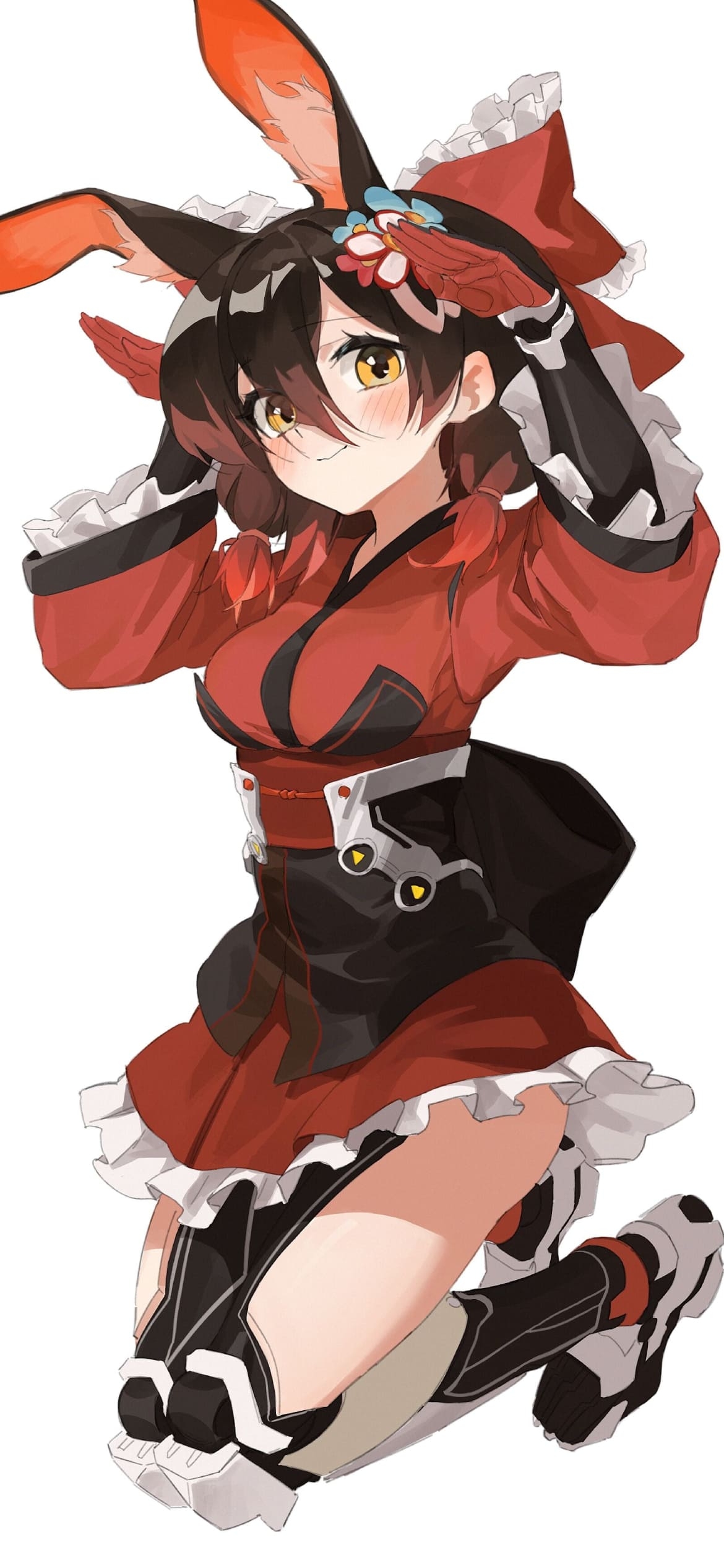 うさ耳をつけたロボ子さん / バーチャルYouTuber / ホロライブの1170 x 2532 / スマホ壁紙