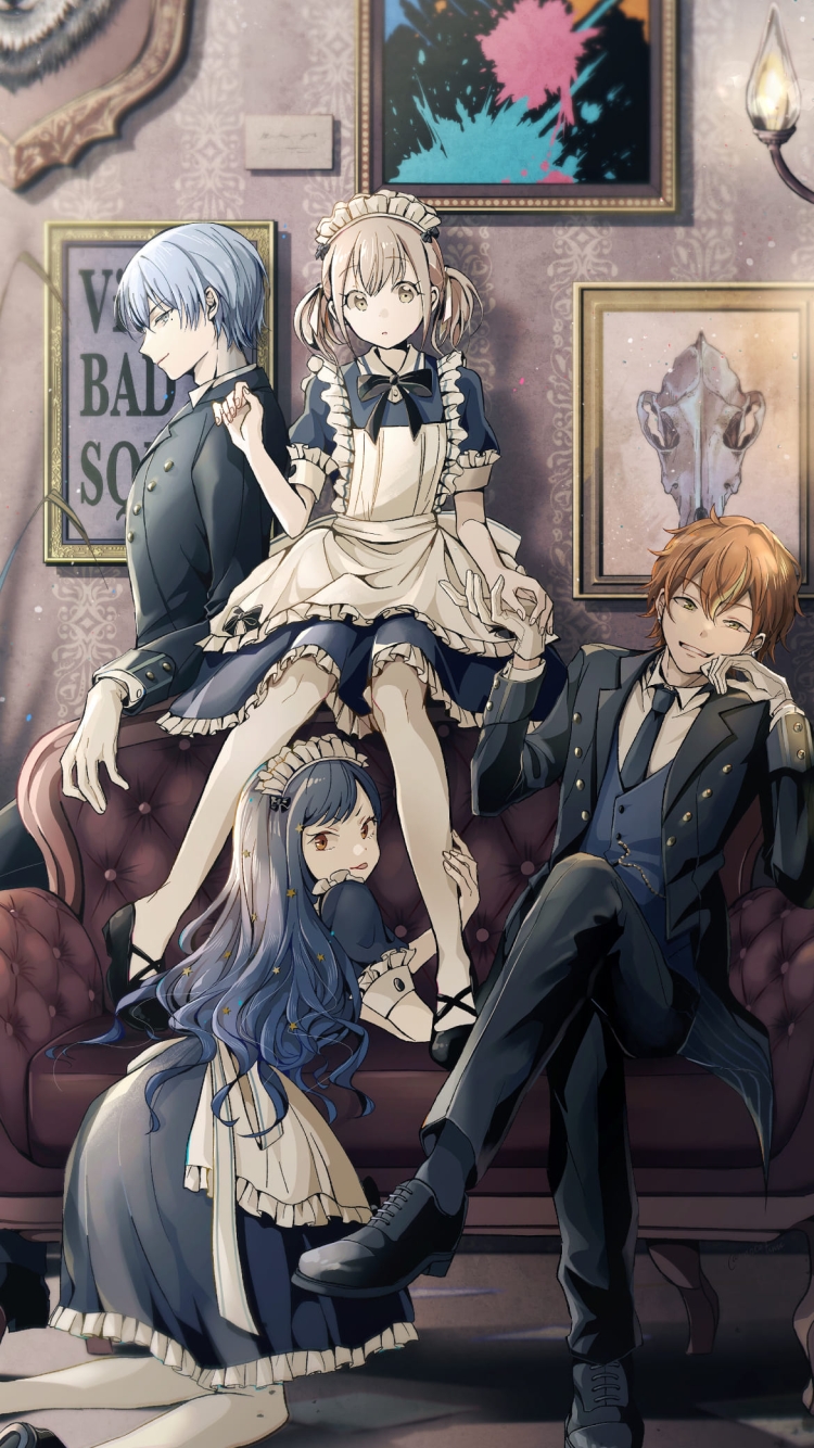 東雲 彰人 / 青柳 冬弥 / 小豆沢こはね / 白石 杏 / プロセカの750 x 1334 / スマホ壁紙