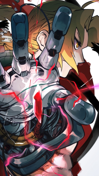 鋼の錬金術師 FULLMETAL ALCHEMIST / めちゃくちゃかっこいいエドワード・エルリック / ハガレン / ファンアートの412 x 732 / スマホ壁紙