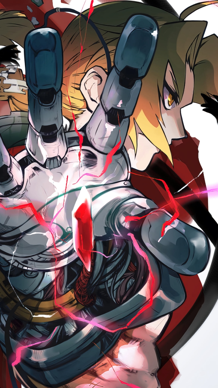 鋼の錬金術師 FULLMETAL ALCHEMIST / めちゃくちゃかっこいいエドワード・エルリック / ハガレン / ファンアートの750 x 1334 / スマホ壁紙