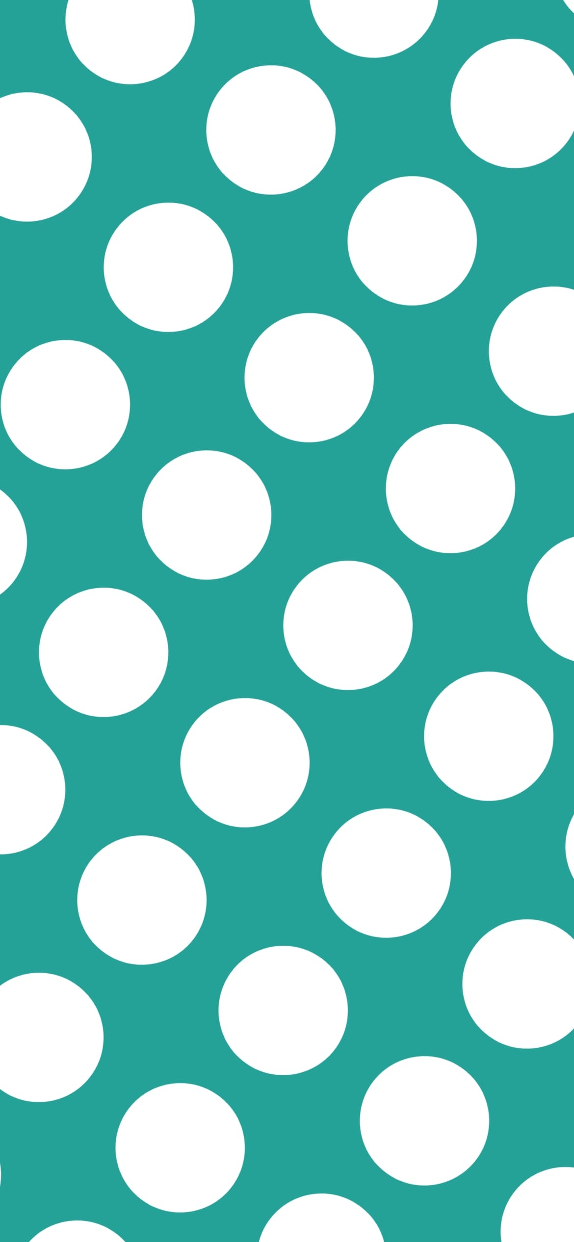 濃い緑色の水玉 ドット柄の1170 x 2532 / スマホ壁紙