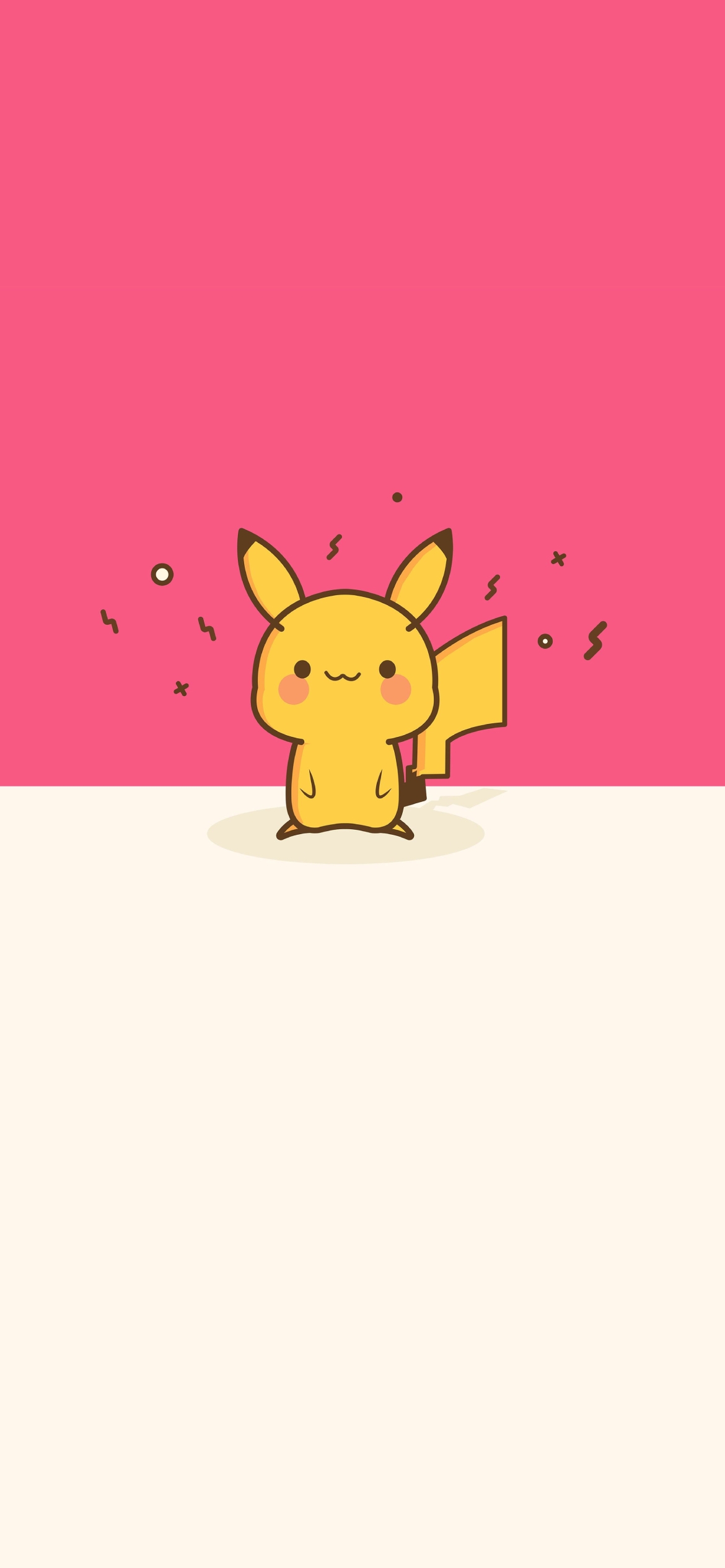 かわいいピカチュウ / ポケモン / ポケットモンスター / ピンクの1170 x 2532 / スマホ壁紙
