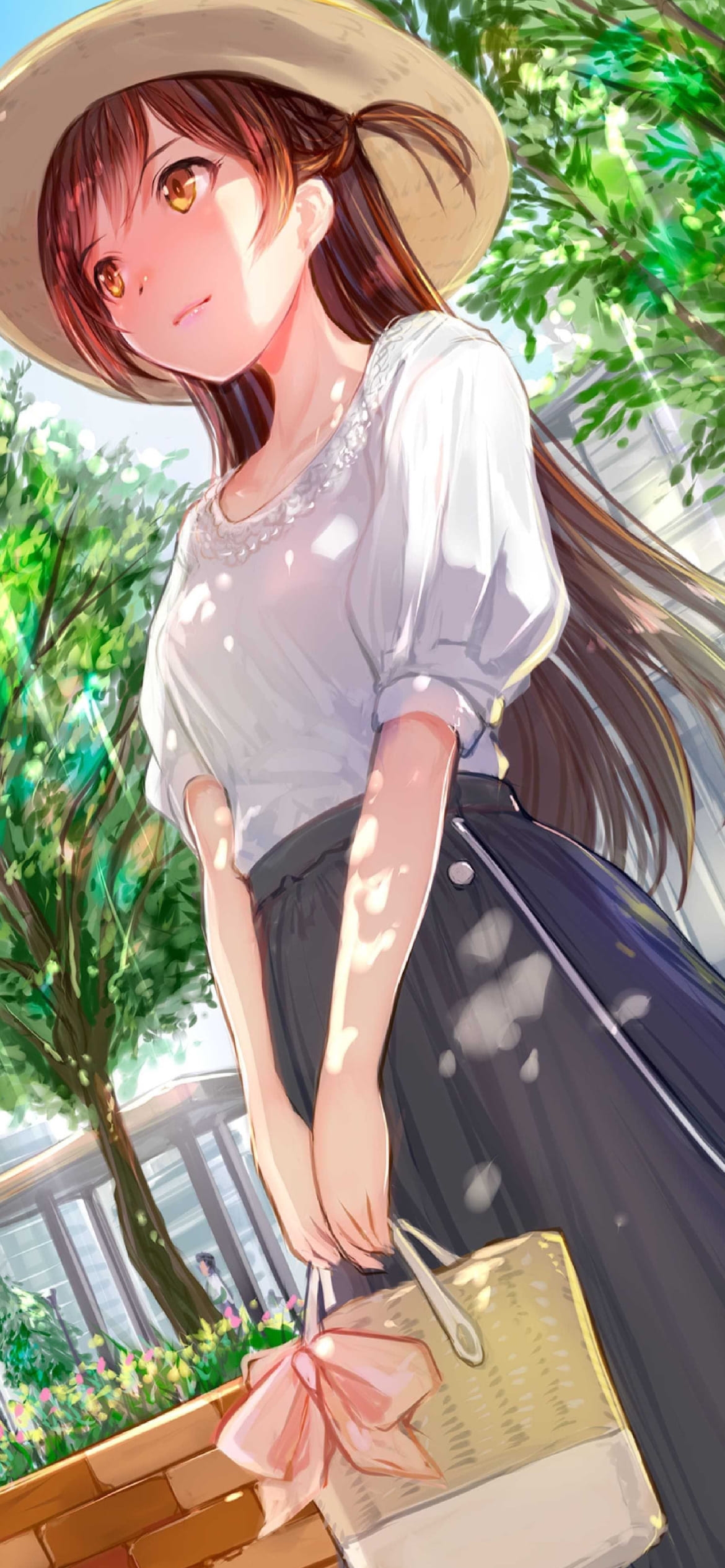 待ち合わせ中の水原千鶴 / 彼女、お借りします / ファンアート / かわいいの1170 x 2532 / スマホ壁紙