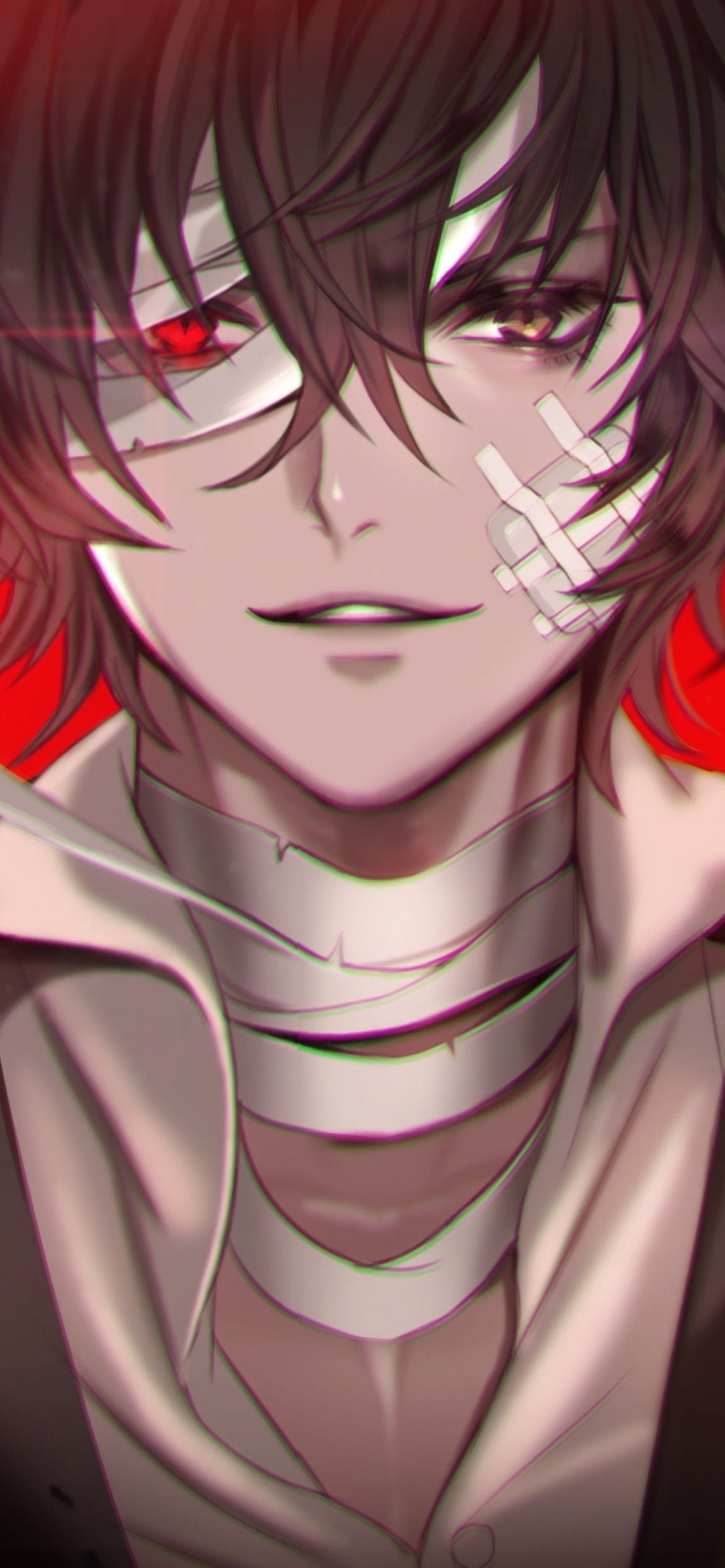 太宰 治 / 文豪ストレイドッグス / 文スト / ファンアートの1170 x 2532 / スマホ壁紙