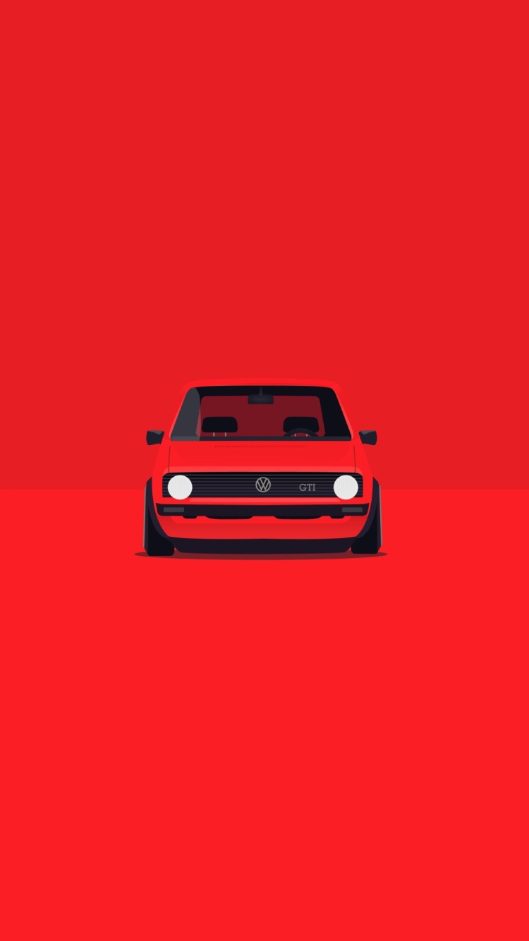 フォルクスワーゲン Golf MK1 赤の750 x 1334 / スマホ壁紙