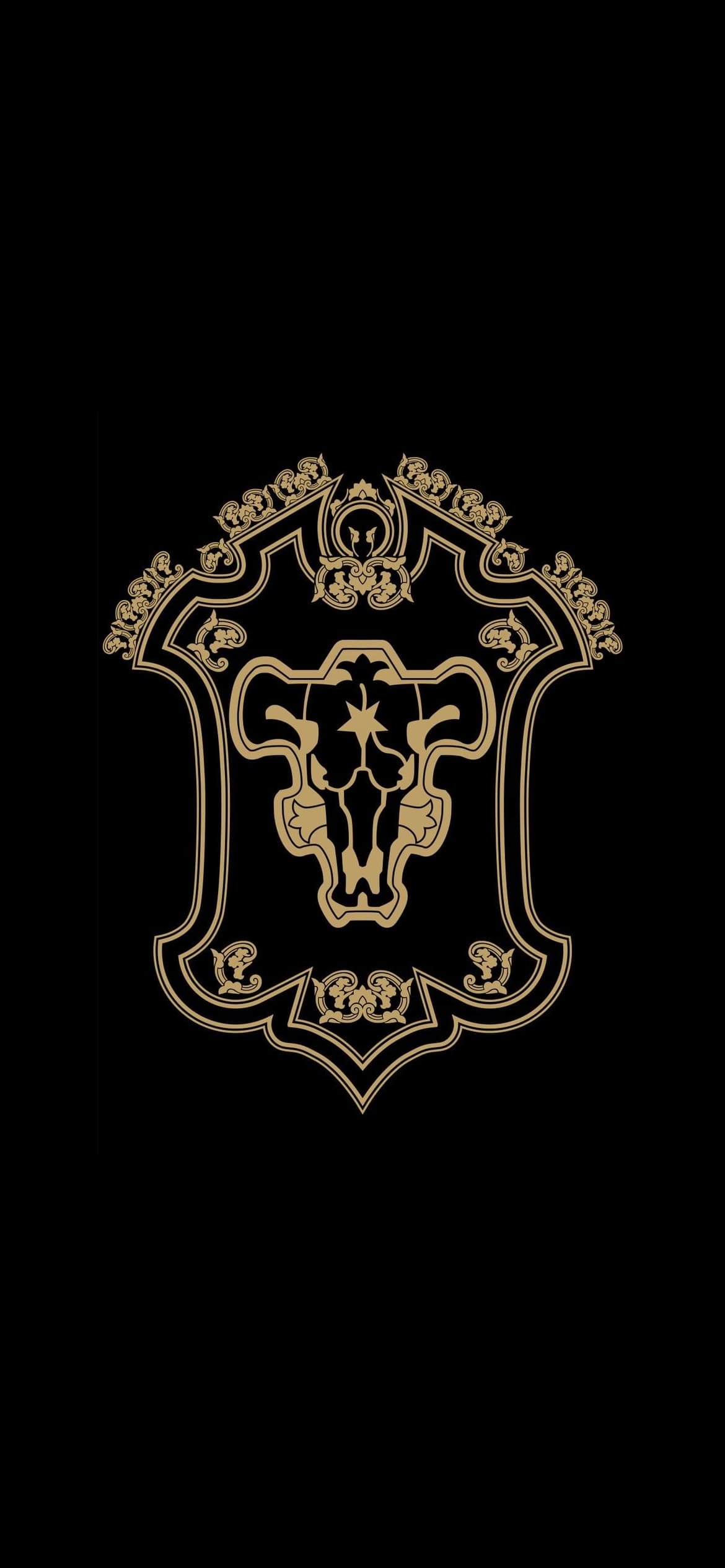 黒の暴牛 / 紋章 / ブラッククローバー / Black Cloverの1170 x 2532 / スマホ壁紙