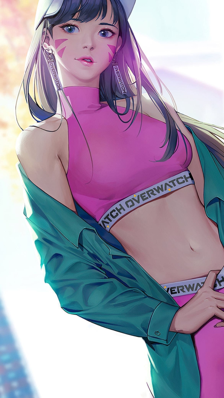 かわいいD.Va / オーバーウォッチ / Overwatchの750 x 1334 / スマホ壁紙