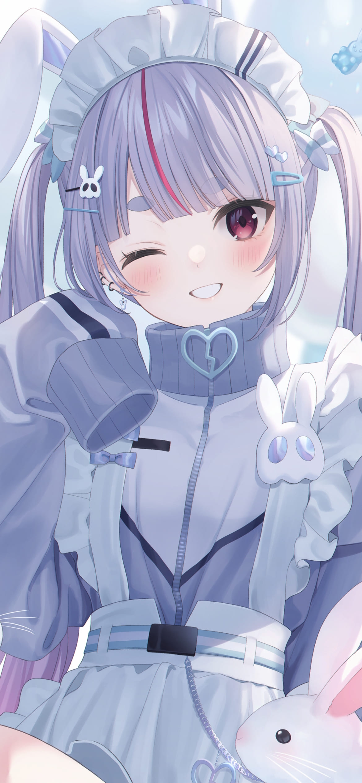 かわいい兎咲ミミ / ぶいすぽっ！/ ファンアートの1170 x 2532 / スマホ壁紙