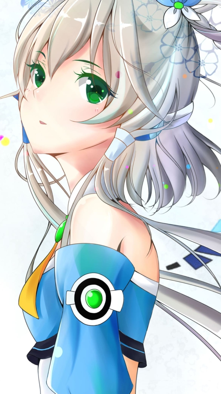 かわいい洛天依（ルォ・テンイ） / ボカロ / ボーカロイドの750 x 1334 / スマホ壁紙