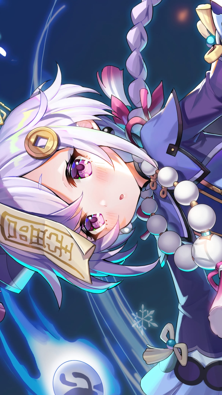 七七(ナナ) / かわいい / qiqi / 法鈴座 / 原神の750 x 1334 / スマホ壁紙