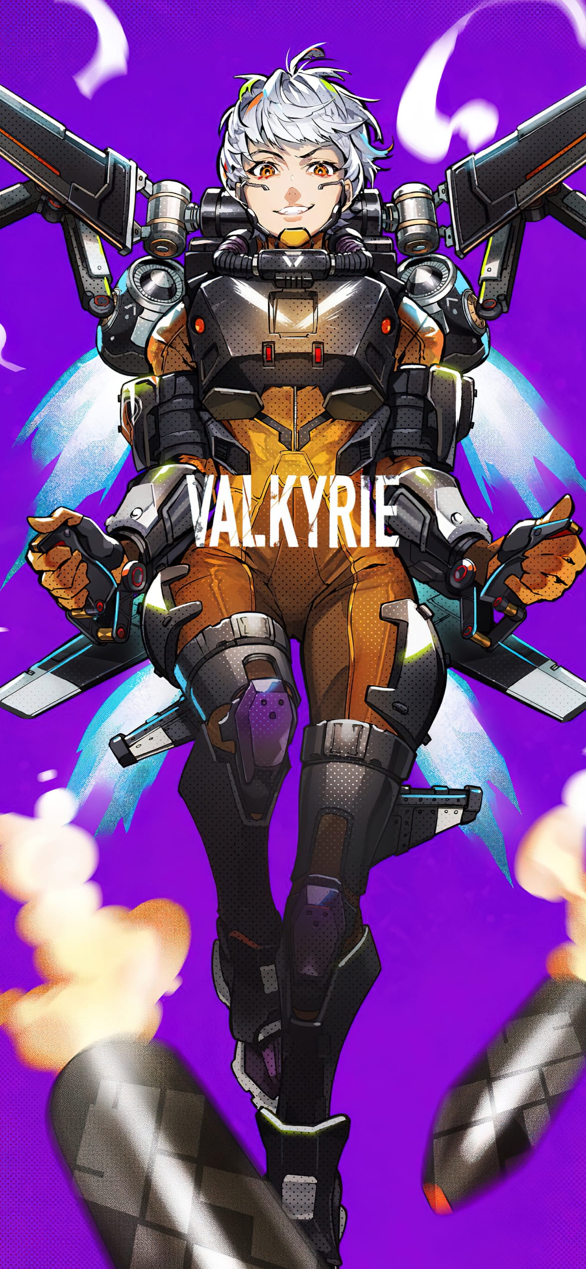 APEX / VALKYRIE / かっこいいバルキリー / 紫の1170 x 2532 / スマホ壁紙