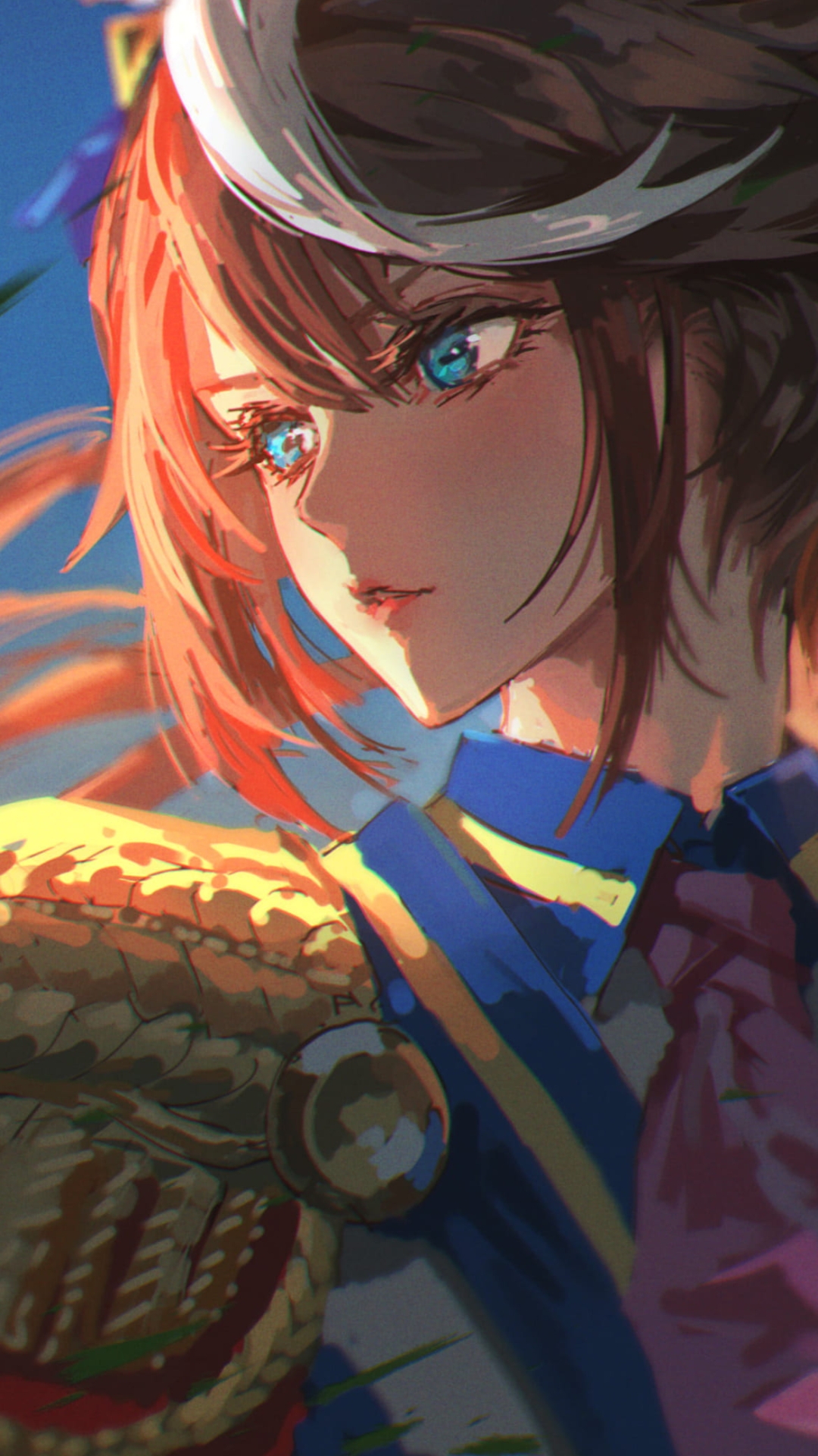 大人びた表情のトウカイテイオー / 綺麗 / ファンアート / ウマ娘の1080 x 1920 / スマホ壁紙