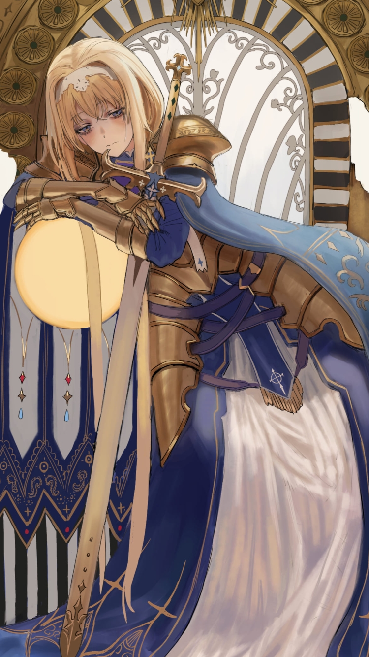 ぐったりしたアリス・シンセシス・サーティ / ソードアート・オンライン：アリシゼーション / ファンアートの750 x 1334 / スマホ壁紙