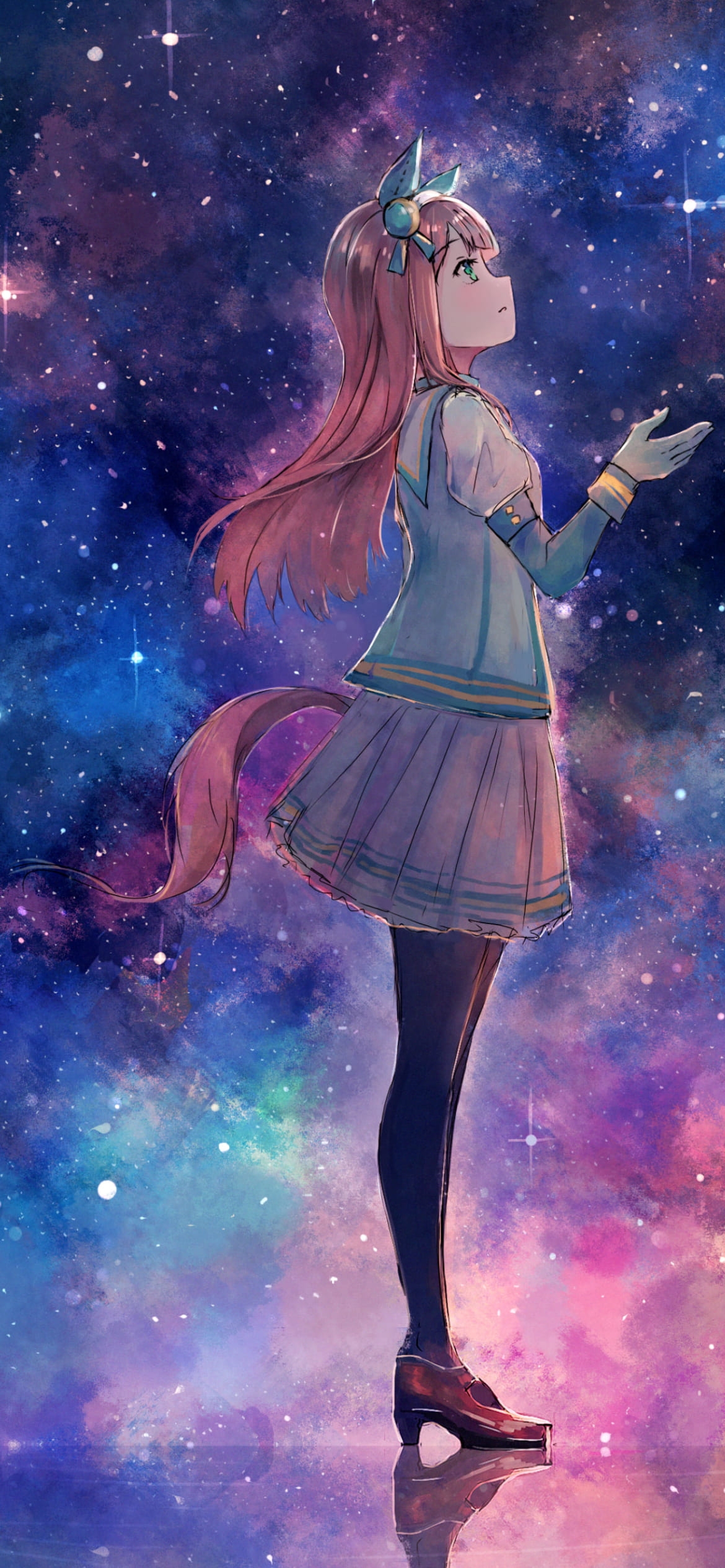 銀河とサイレンススズカ / ウマ娘 / ファンアートの1170 x 2532 / スマホ壁紙