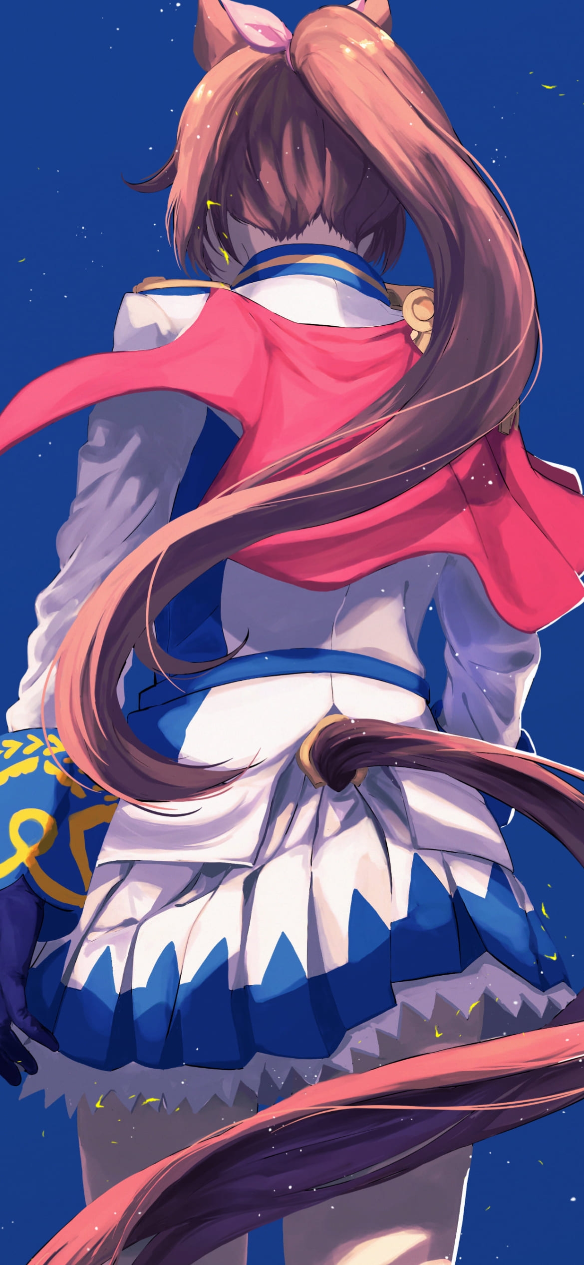 かっこいいトウカイテイオー / 後ろ姿 / ウマ娘 / ファンアートの1170 x 2532 / スマホ壁紙