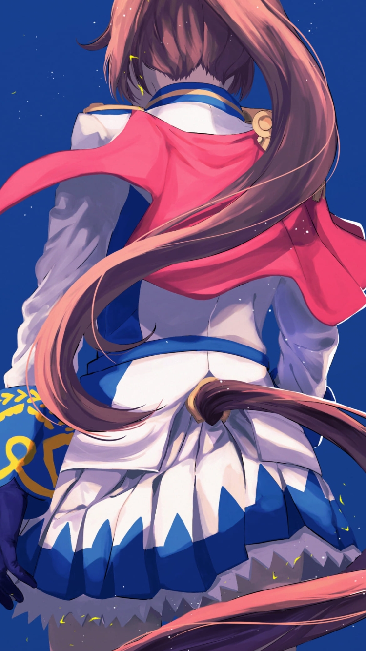 かっこいいトウカイテイオー / 後ろ姿 / ウマ娘 / ファンアートの750 x 1334 / スマホ壁紙