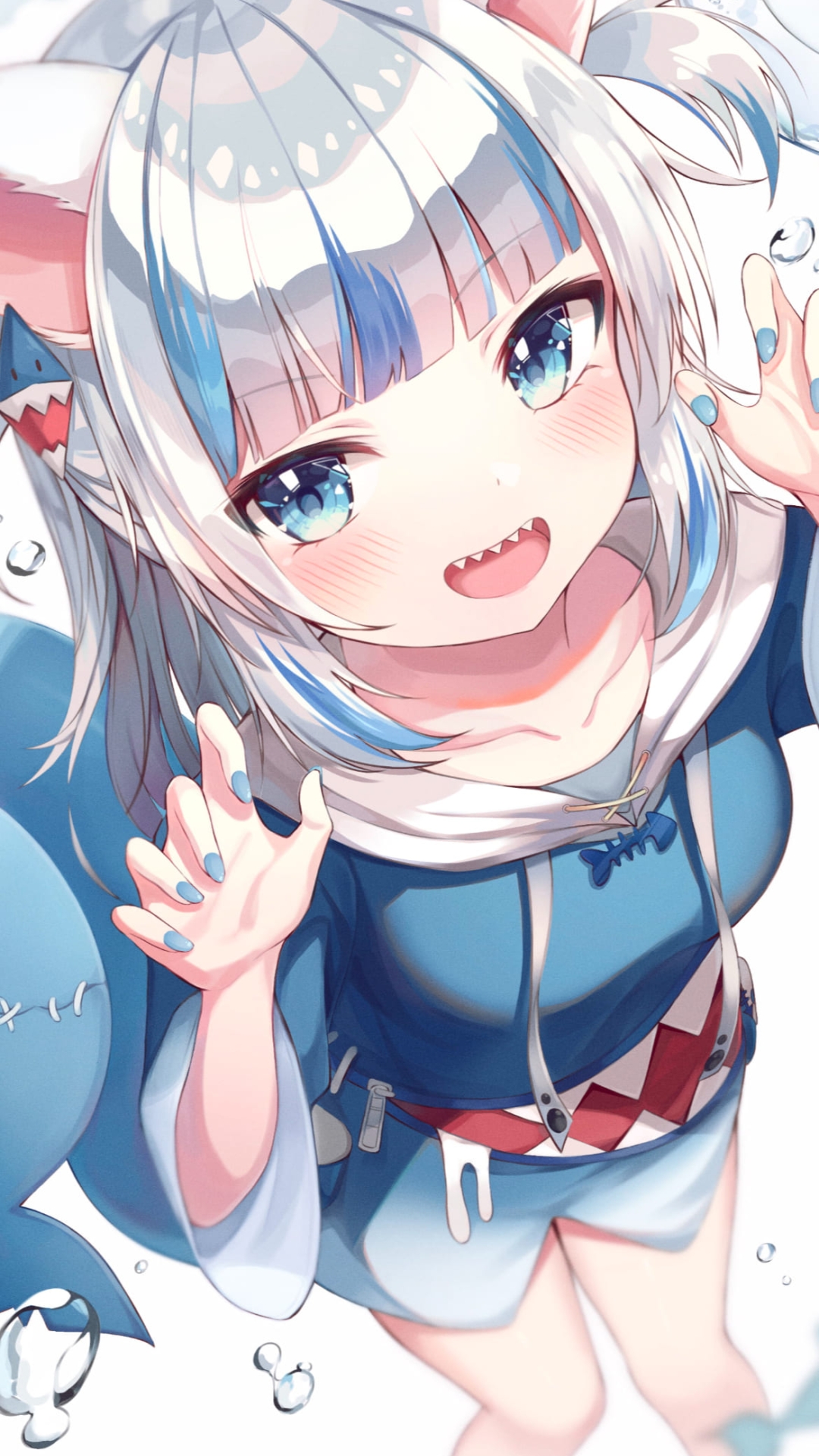 かわいいがうる・ぐら / ハイアングル / ホロライブ / バーチャルユーチューバー / ファンアートの1080 x 1920 / スマホ壁紙
