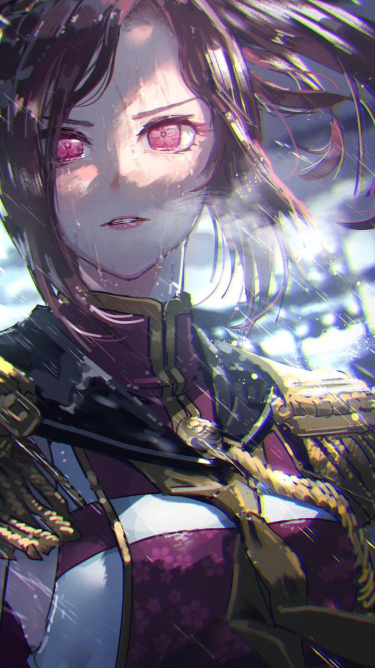 雨の中のサクラバクシンオー / ウマ娘 / ファンアートの750 x 1334 / スマホ壁紙