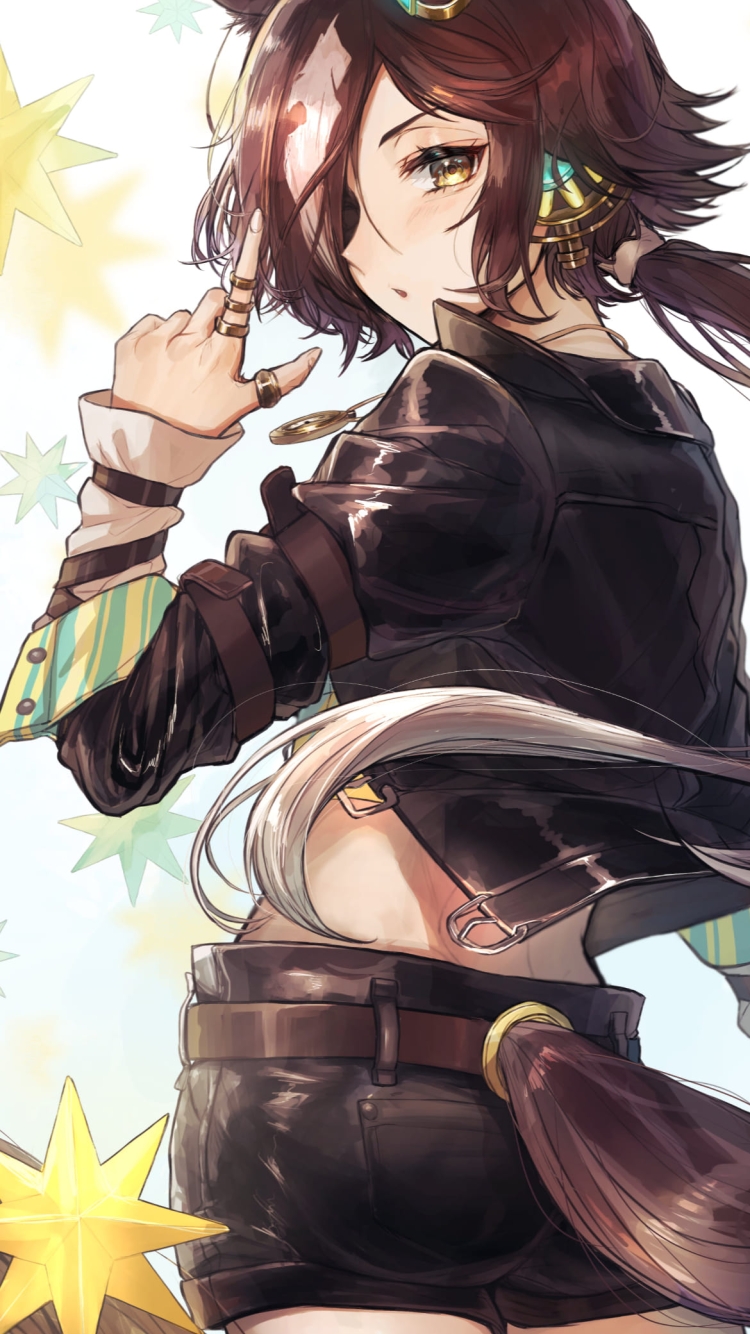 かっこいいウォッカ / 後ろ姿 / ウマ娘 / ファンアートの750 x 1334 / スマホ壁紙