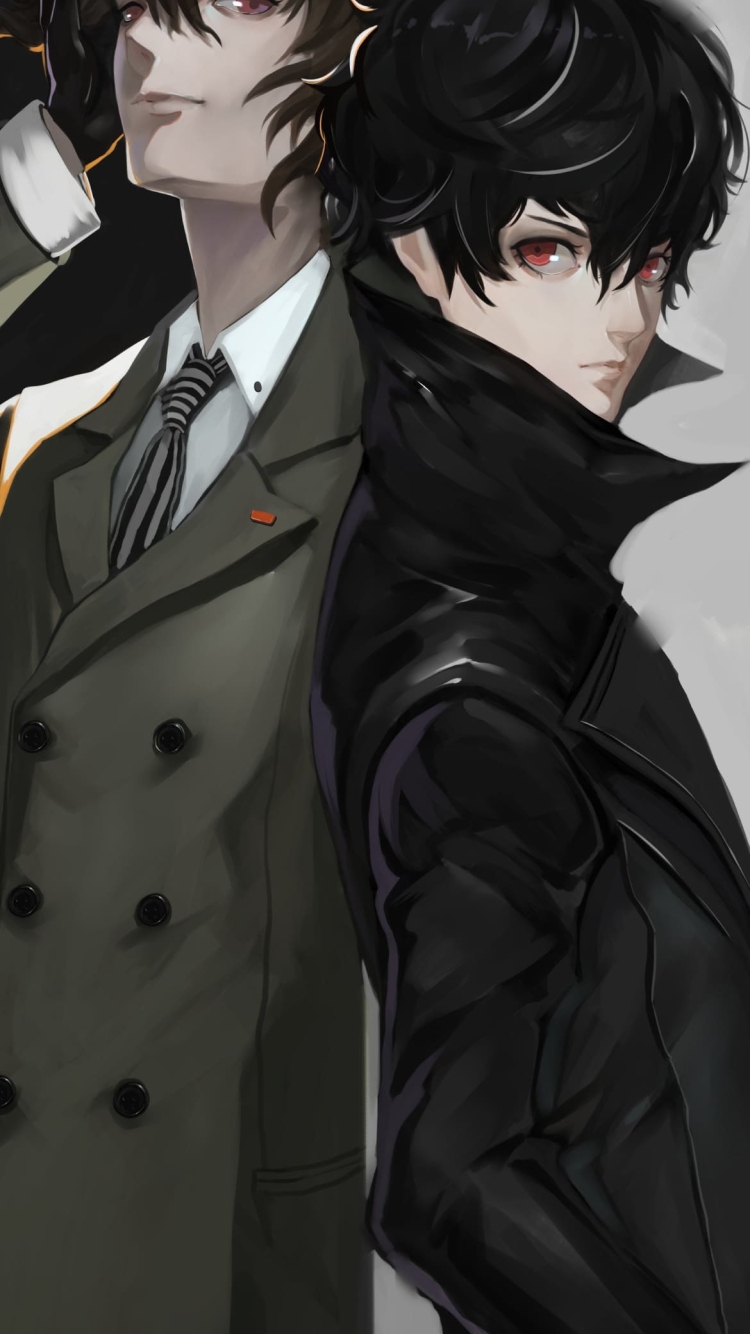 ペルソナ5 / 明智 吾郎 / 主人公の750 x 1334 / スマホ壁紙