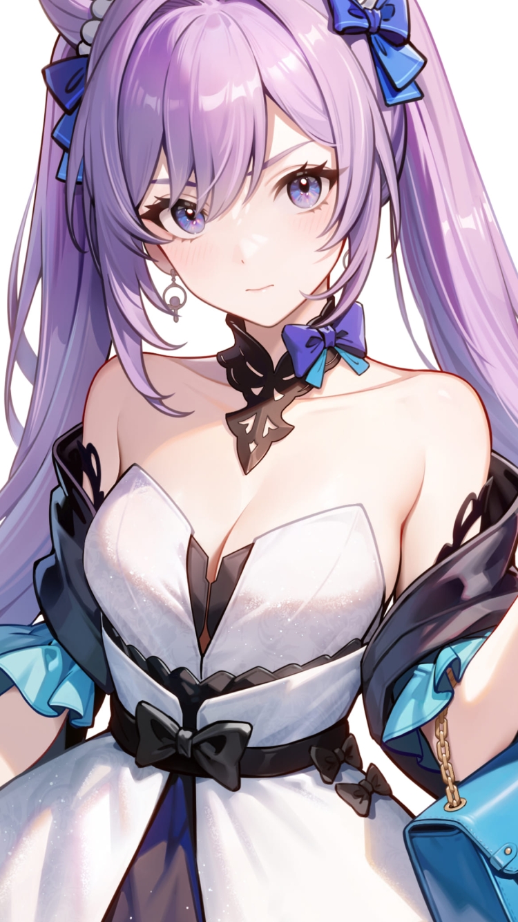 めちゃくちゃ可愛いドレスアップした刻晴（こくせい）/ 原神の750 x 1334 / スマホ壁紙