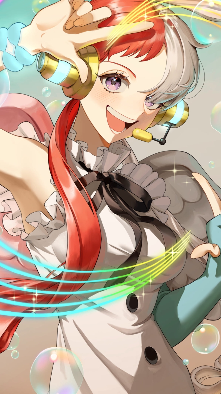 ウタ / ONE PIECE FILM RED / 世界の歌姫 / ファンアート / イラストの750 x 1334 / スマホ壁紙
