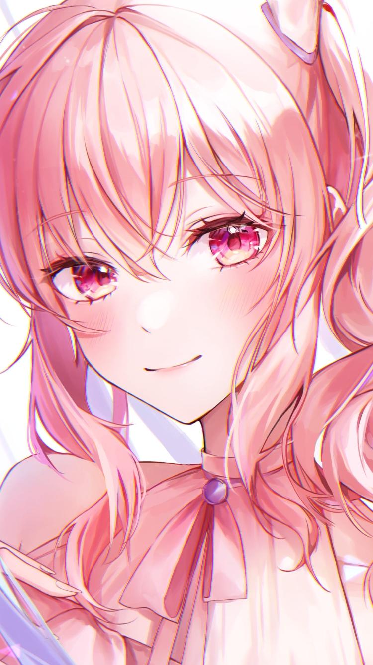 暁山 瑞希 / ピンクの瞳 / プロセカ / プロジェクトセカイ / ファンアート / イラストの750 x 1334 / スマホ壁紙