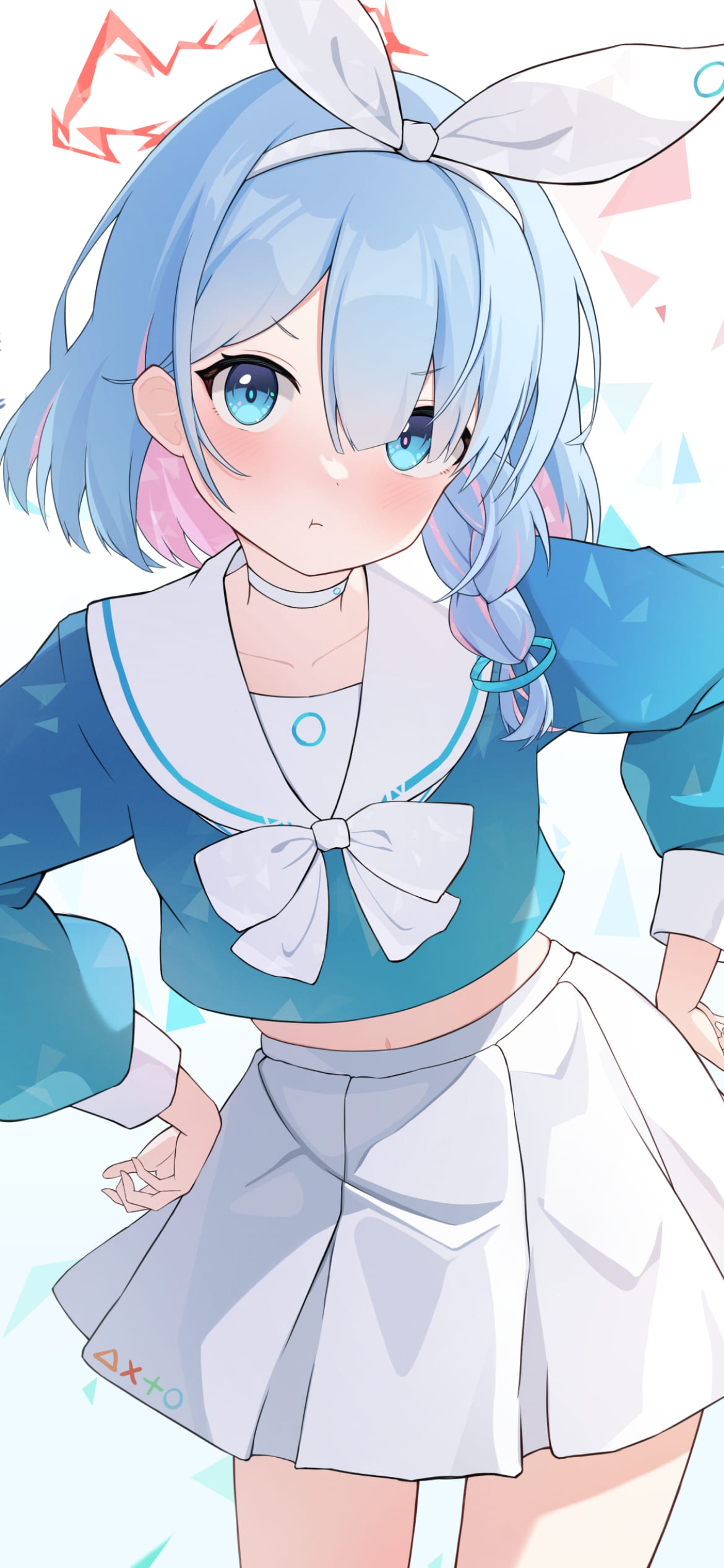 プンスカ怒ってるアロナ / ブルーアーカイブ / ブルアカ / ファンアート / イラストの1170 x 2532 / スマホ壁紙