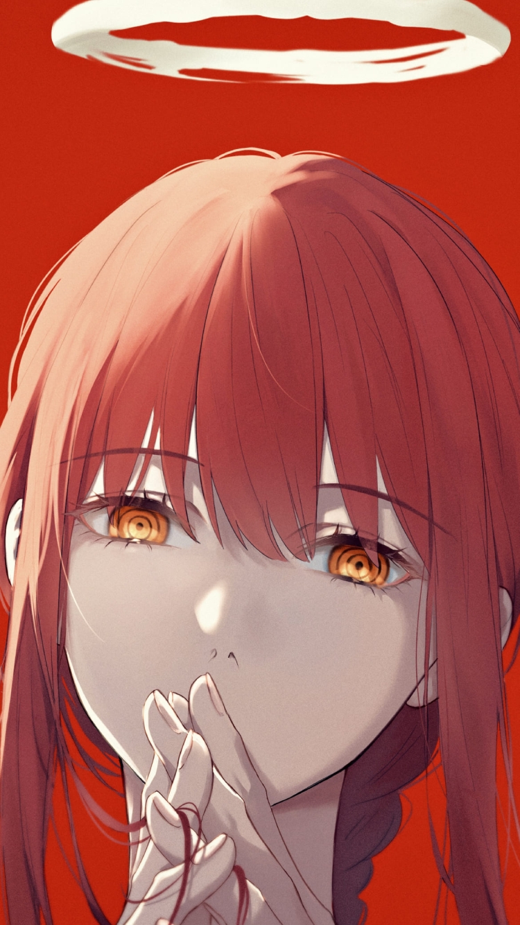 手を合わせるマキマ / チェンソーマン / ファンアート / イラストの750 x 1334 / スマホ壁紙